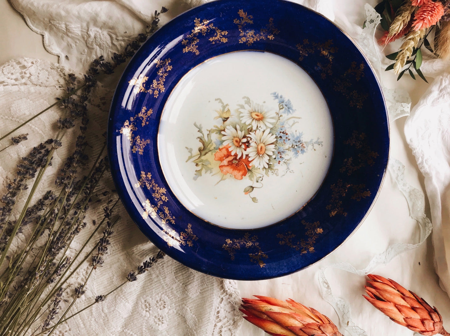 Antique Trent Summer Floral Dish / Bowl