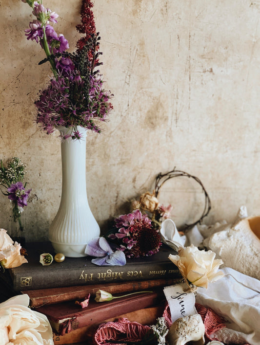 Vintage Milk Glass Vase