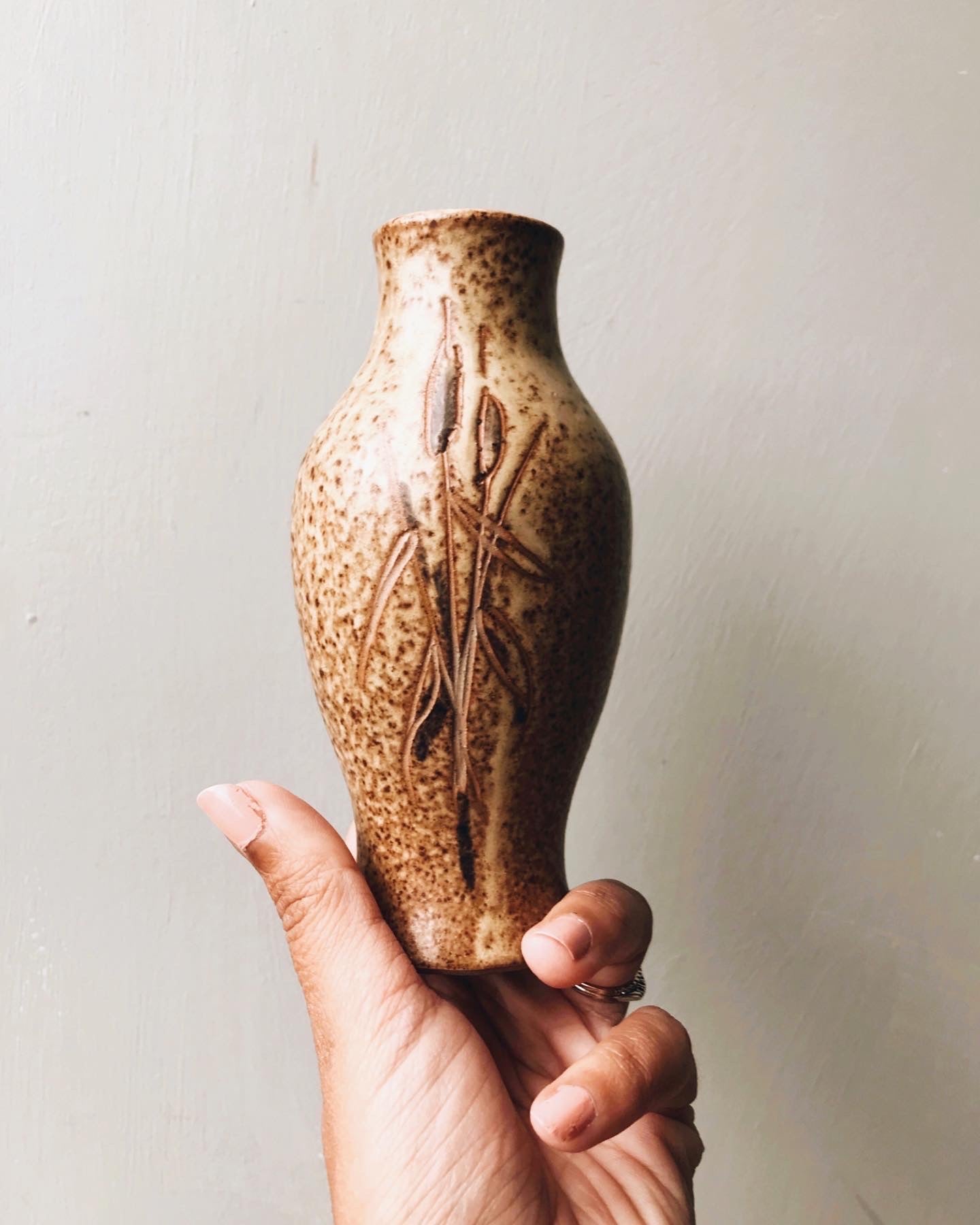 Vintage Hand~thrown Rustic Ceramic Vase