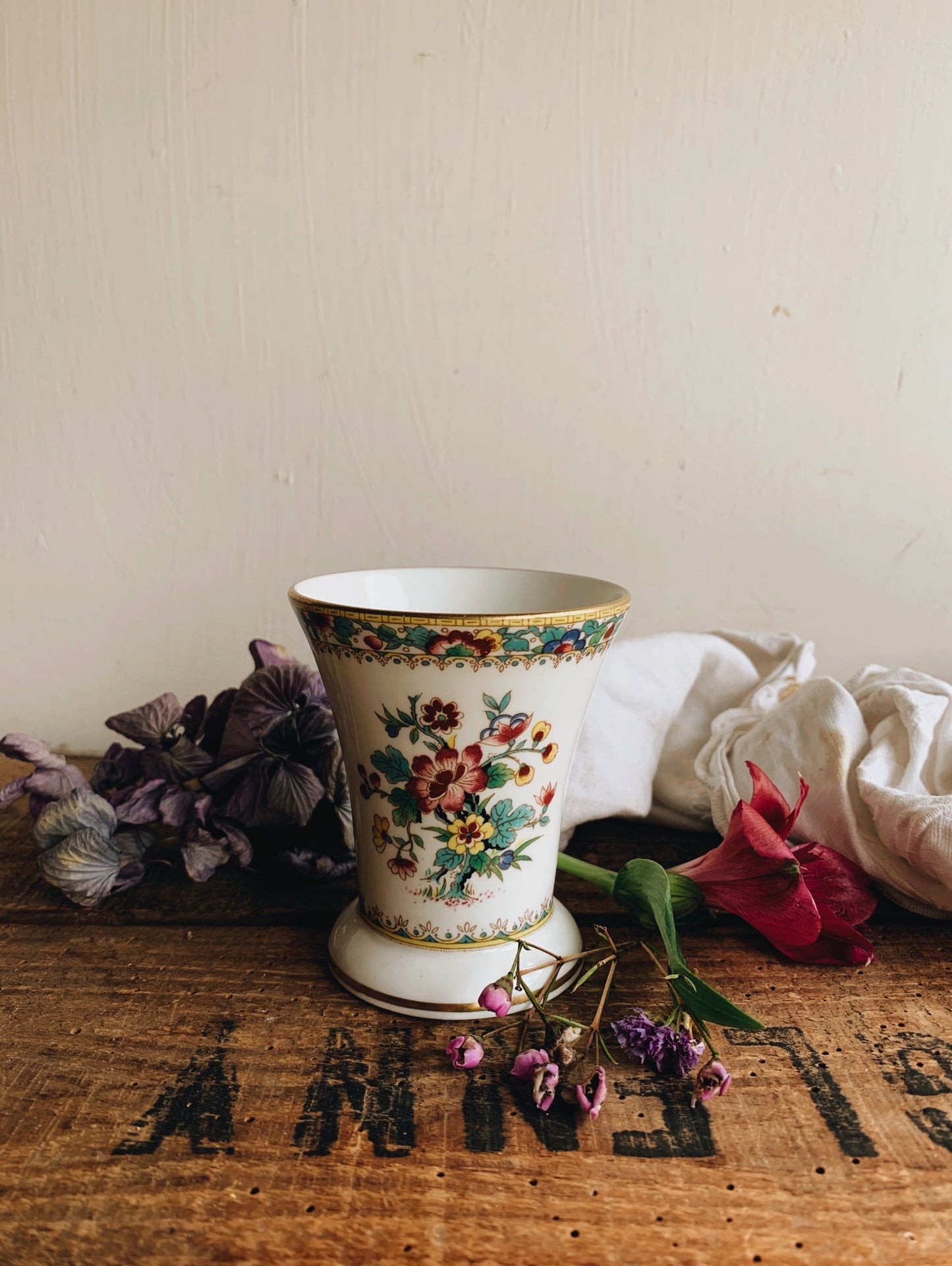 Vintage Floral Posy Vase