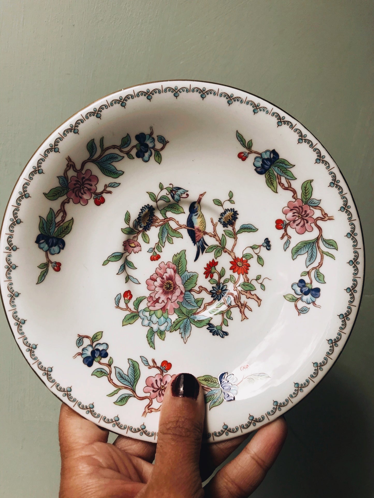 Vintage Aynsley Floral Bird Plate