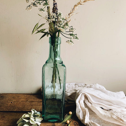 Large Vintage Green / Blue Bottle