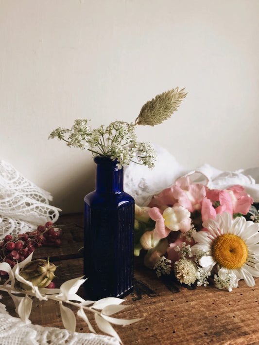 Antique Cobalt Blue Apothecary Bottle