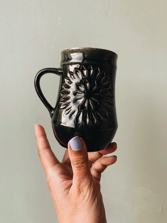Vintage Green Decorative Jug / Cup