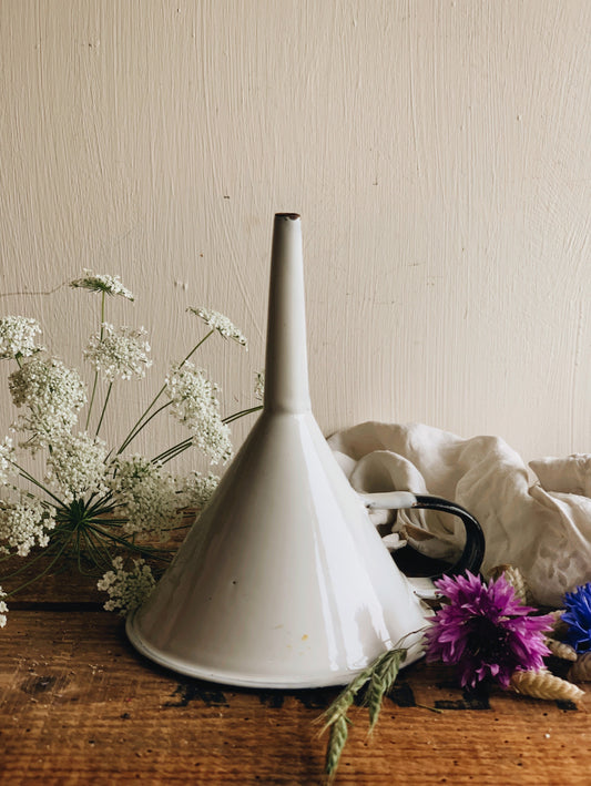Vintage Enamel Funnel