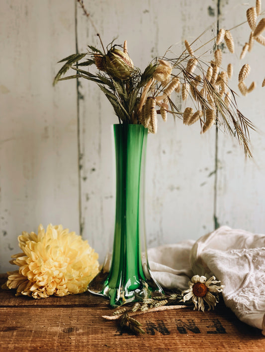 Art Deco Green Vase