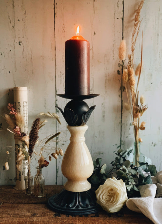 Large Marble Candle Stick (UK SHIPPING ONLY)