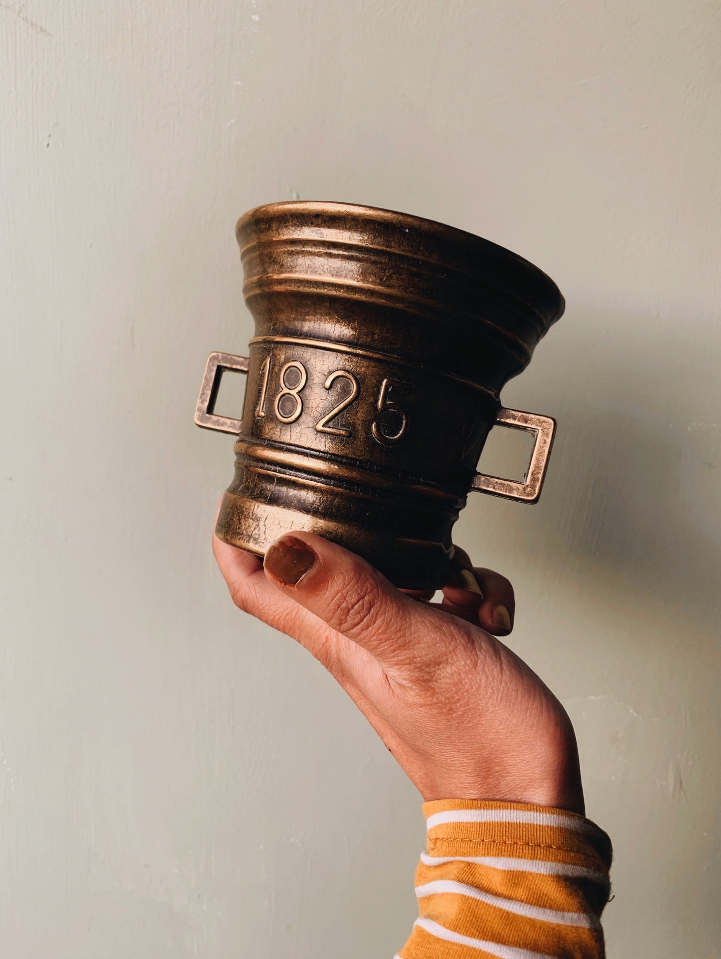 Antique 1825 Brass Bucket