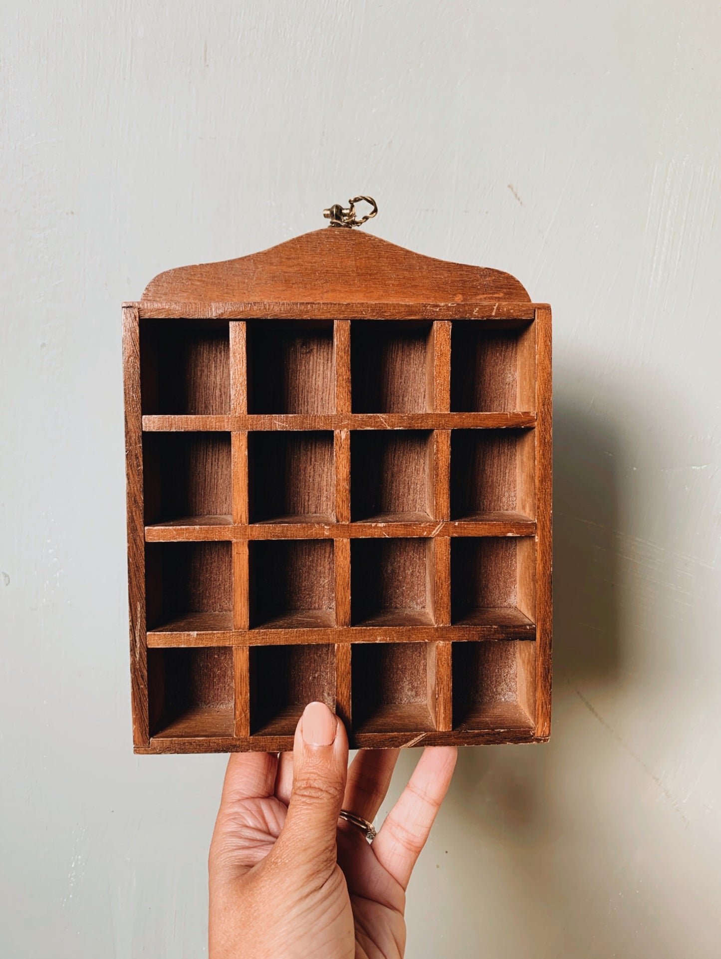 Vintage Wooden Cubby Hole Tray