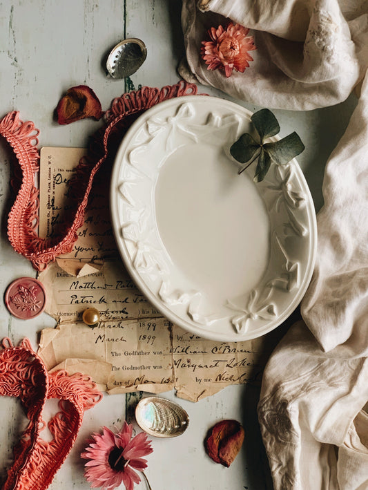 Vintage Italian Bow Relief Dish