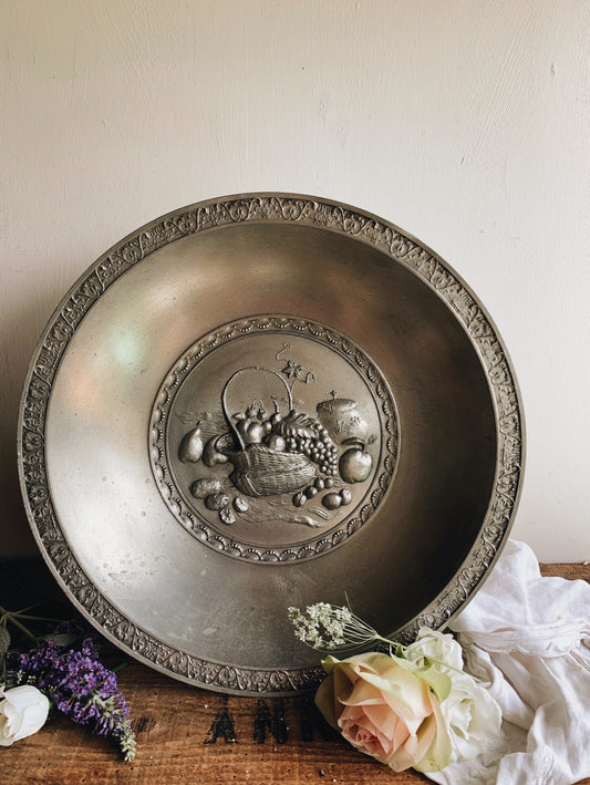Large Vintage French Silver (plated) Fruits Narrative Stand (UK shipping / postage only)