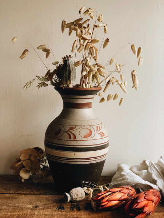 Large Rustic Hand~thrown Terracotta Vase