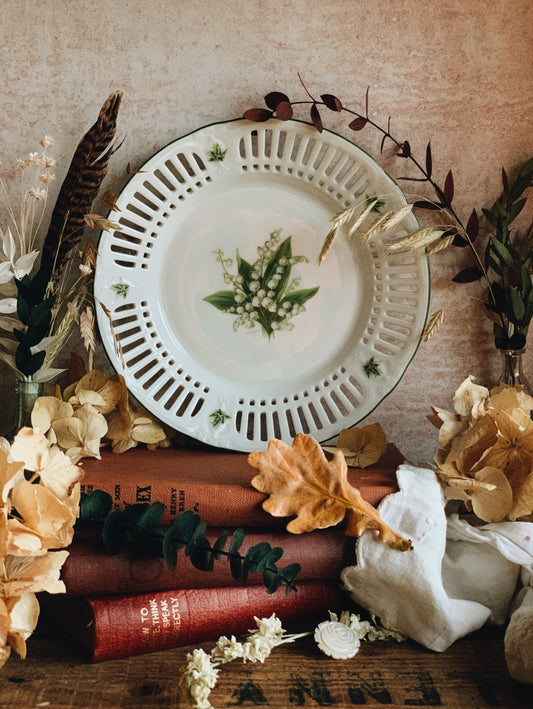 Vintage Lily of the Valley Decorative Plate