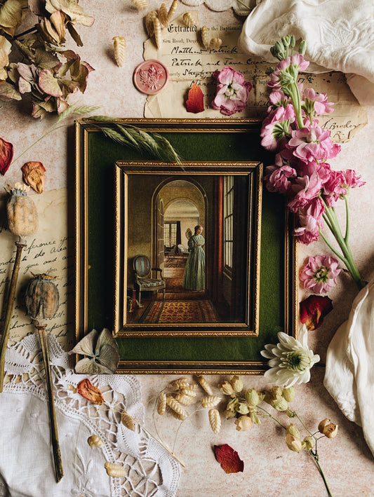 Vintage Print Framed by C. Taylor “the letter”