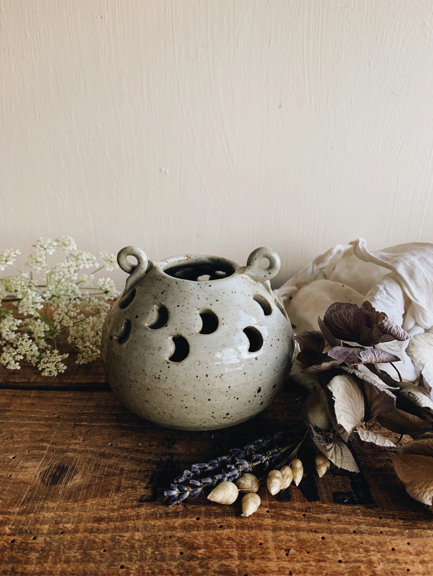 Rustic Blue Moon (hanging planter) or Vase