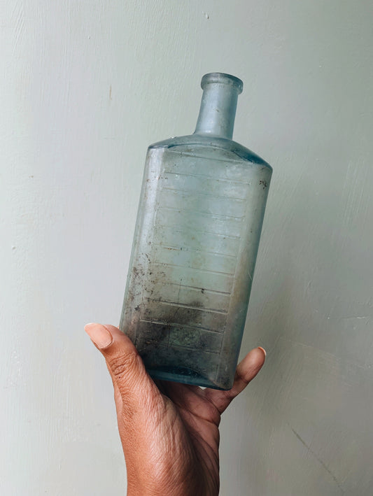 Large Antique Blue / Green Bottle