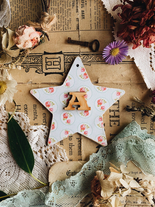 Handmade Decorative Wooden Star Plaque / hanging