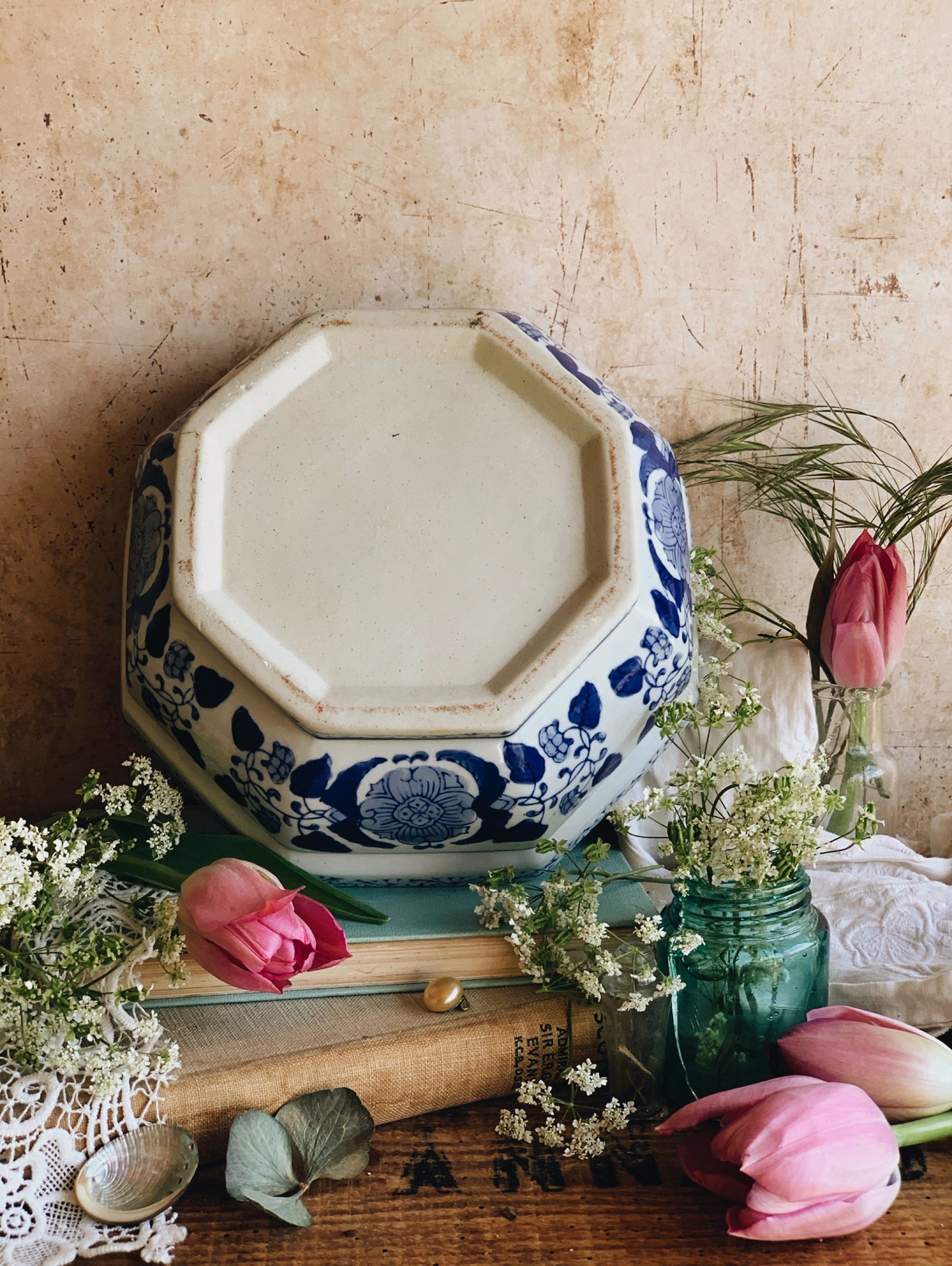 Large Antique Ming Style Planter (UK shipping only)