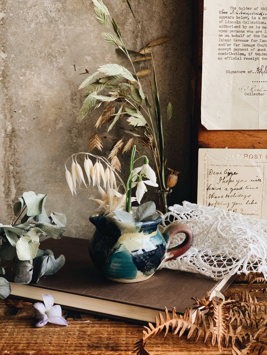 Rustic Blue Multicoloured  Small Jug