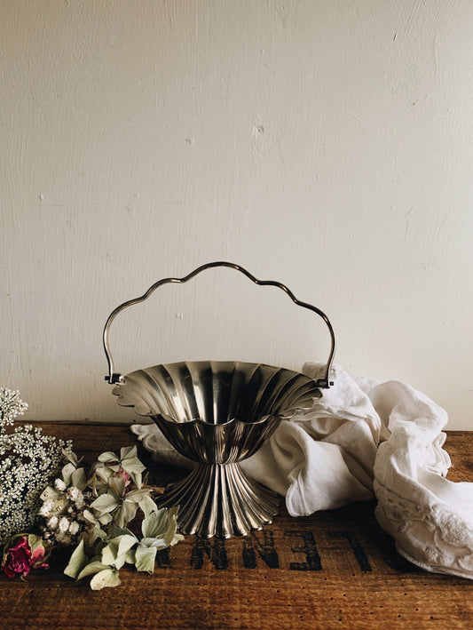 Vintage Silver Plated Scalloped Dish