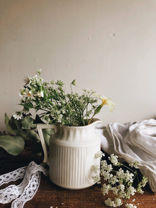 Vintage Florentine Maidstone Jug - Stone & Sage 