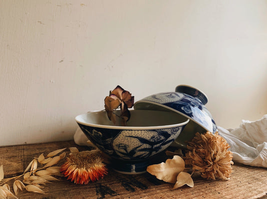 Vintage Blue Decorative Bowl (sold separately)
