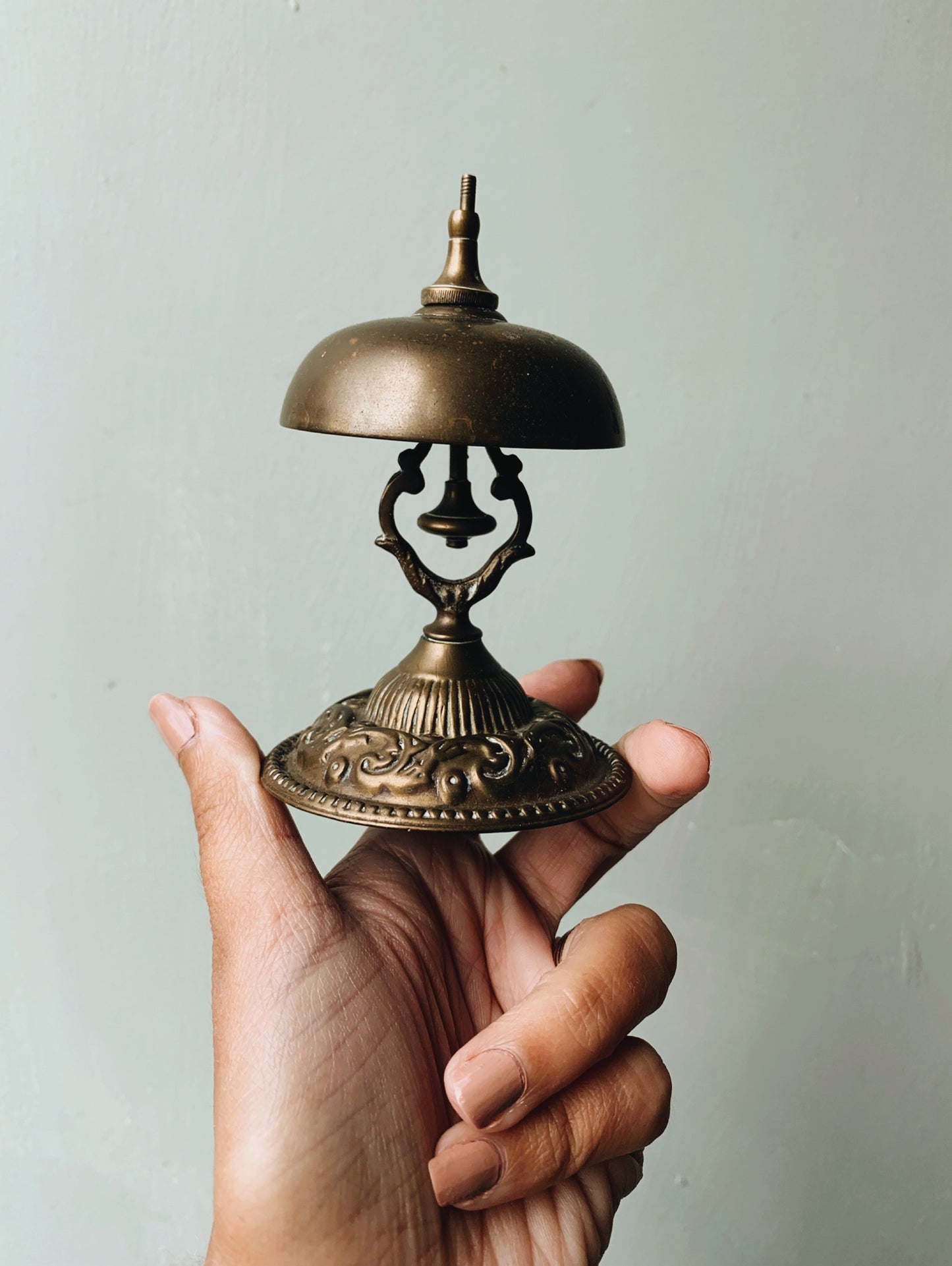 Antique Brass Front of House Bell