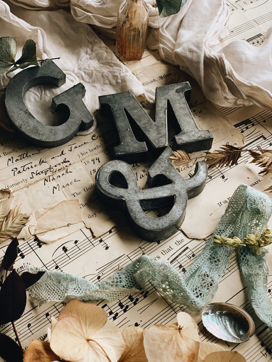 Vintage Metal Character; M, & and G (sold separately)