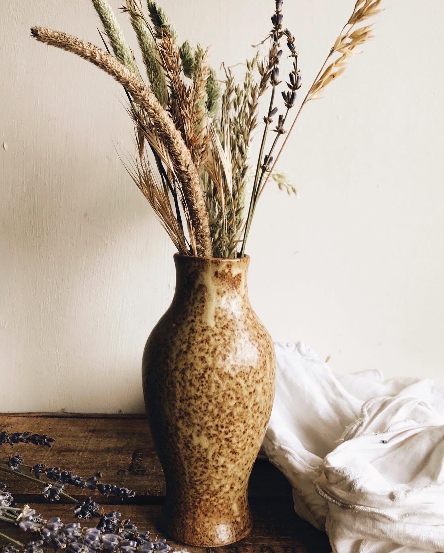 Vintage Hand~thrown Rustic Ceramic Vase