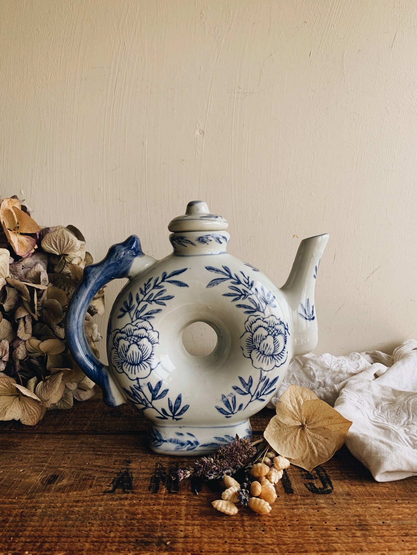 Vintage Floral Oriental Teapot