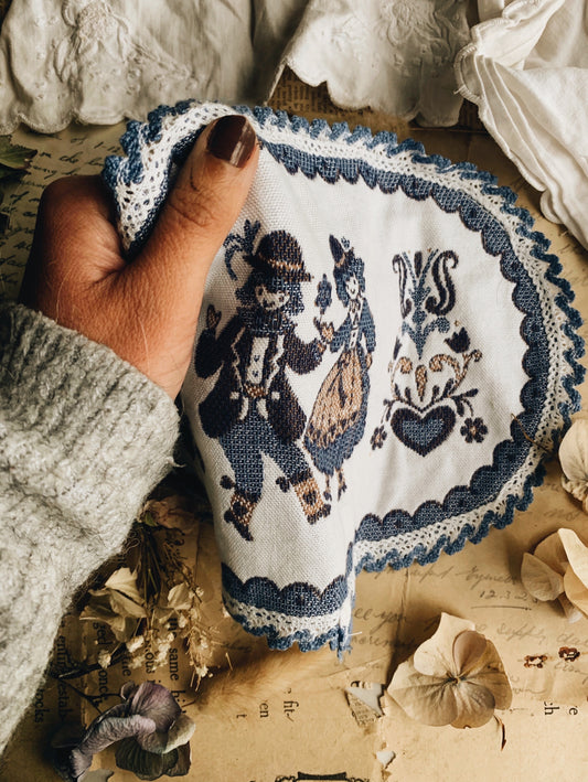 Vintage Dutch Embroidery Linen