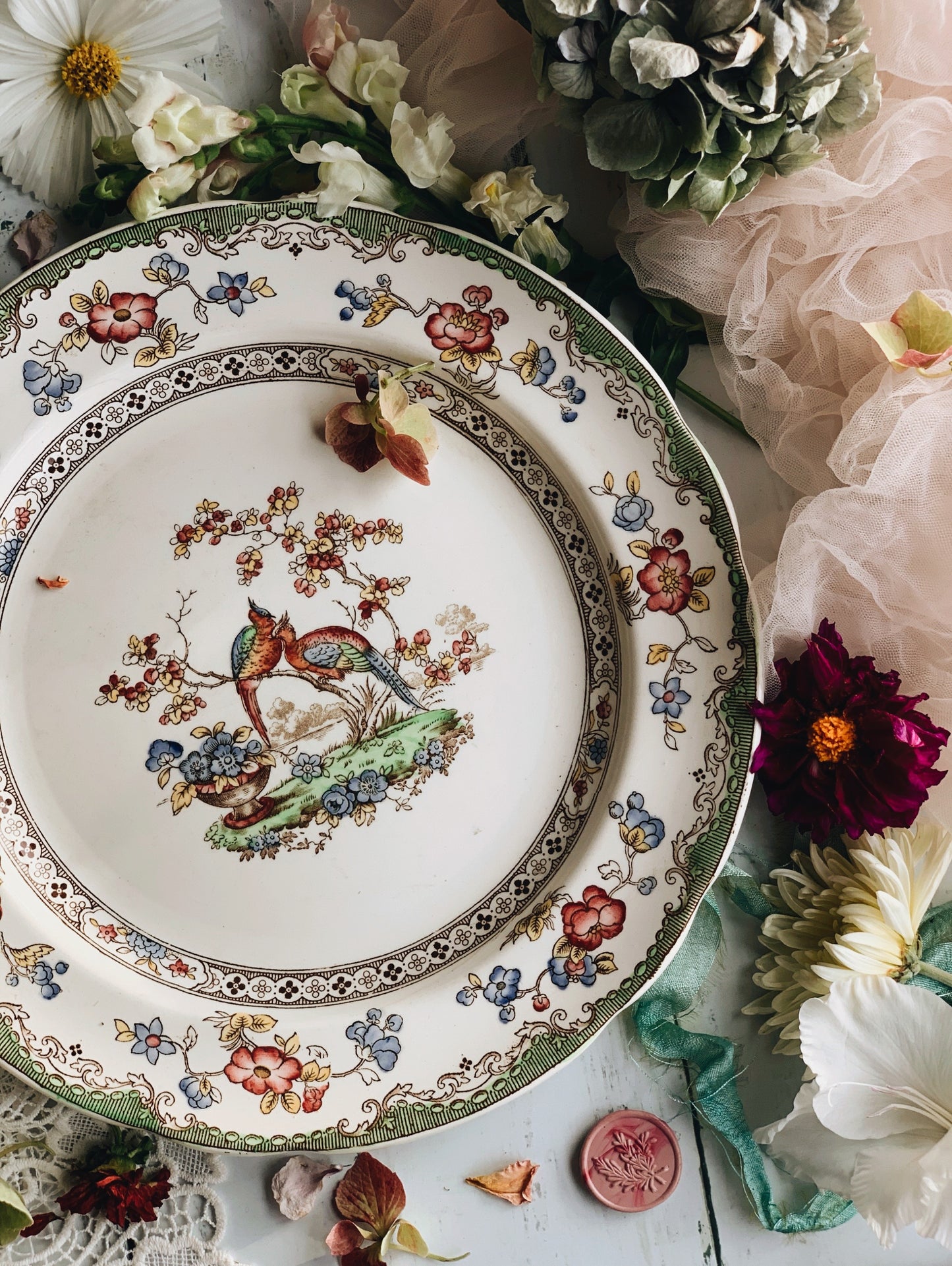 Antique Spode “Bridal Veil” Plate