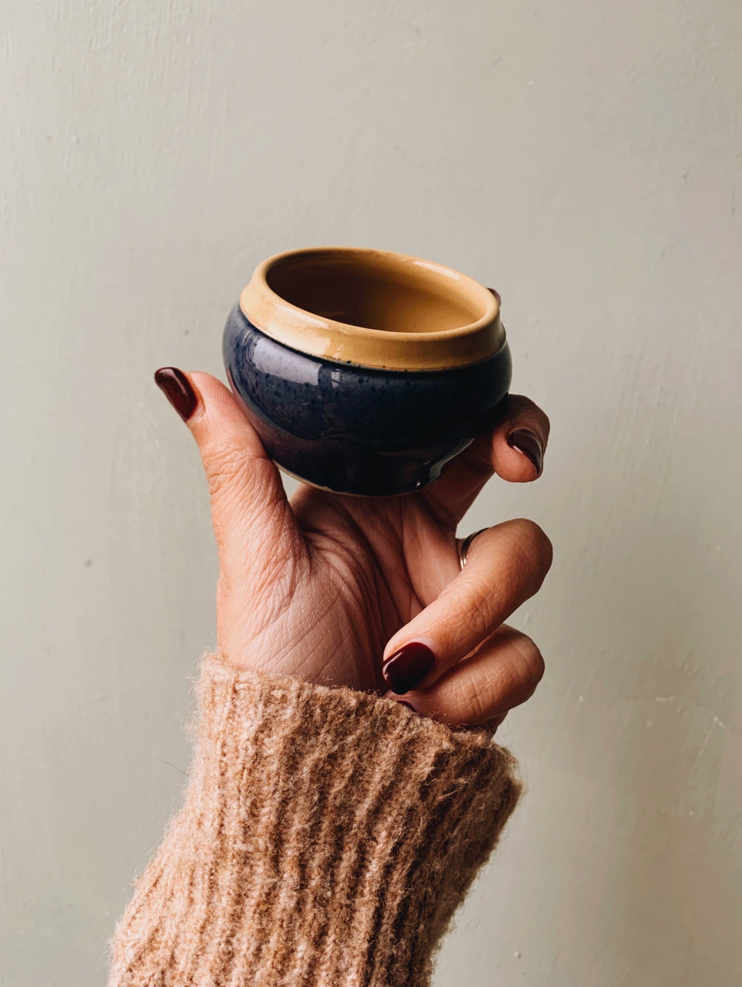 Vintage Denby Blue Salt Glaze Pot