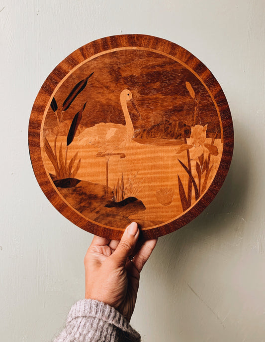 Vintage Stork Wooden Artwork