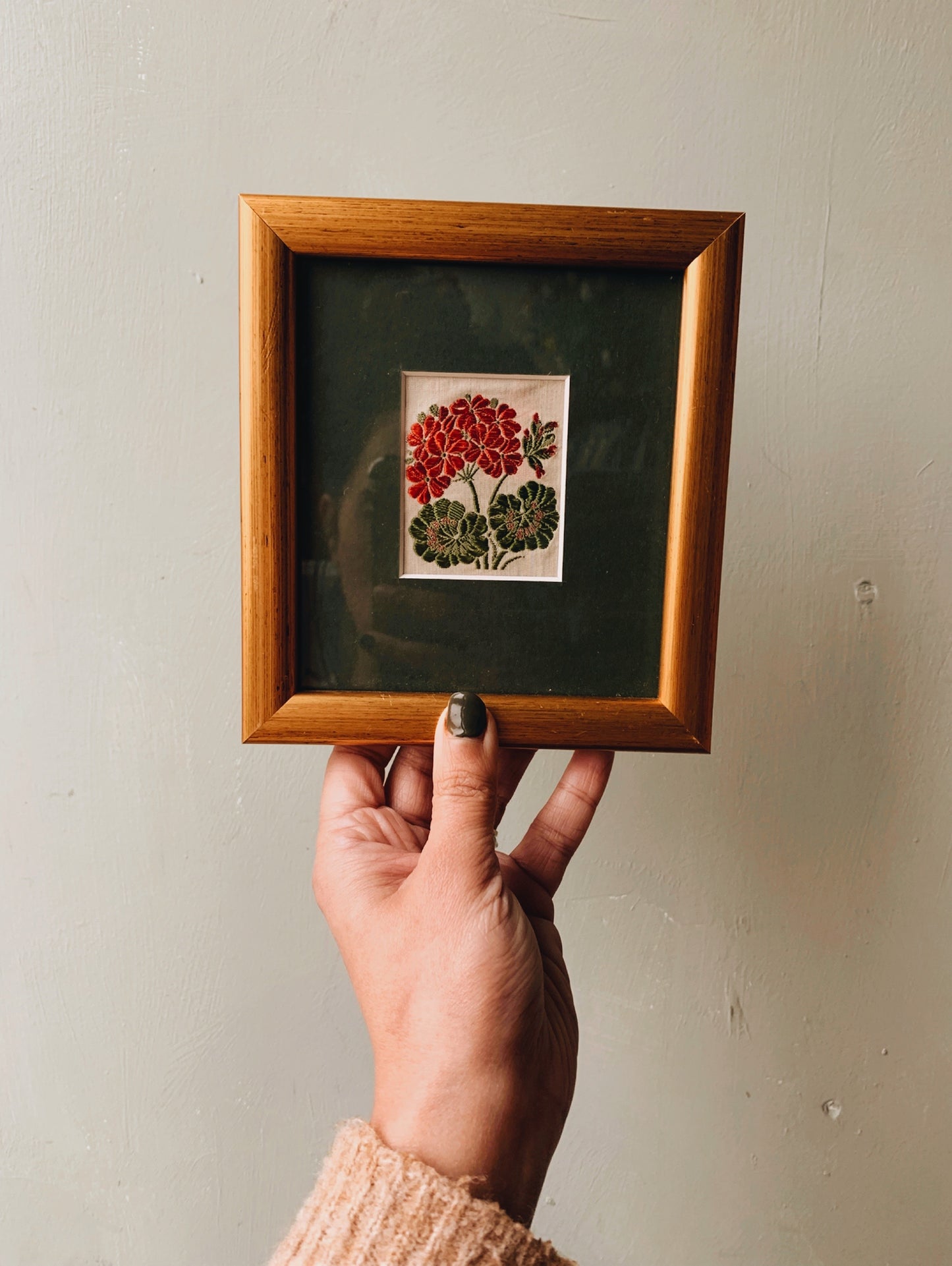 Antique Early 1900’s Silk Flower Artwork