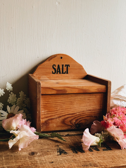 Rustic Wooden Salt Box