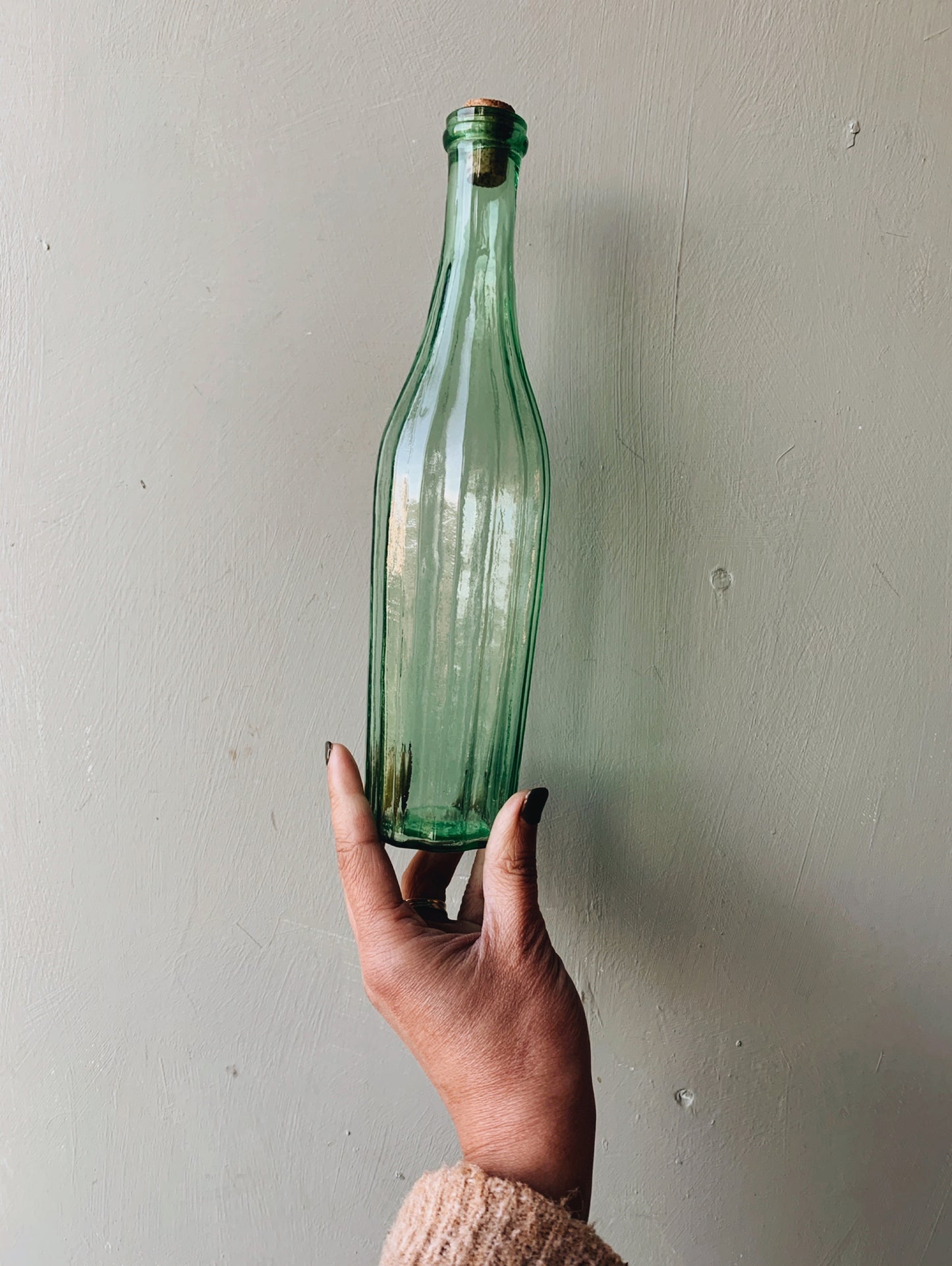 Two Vintage Green Bottles