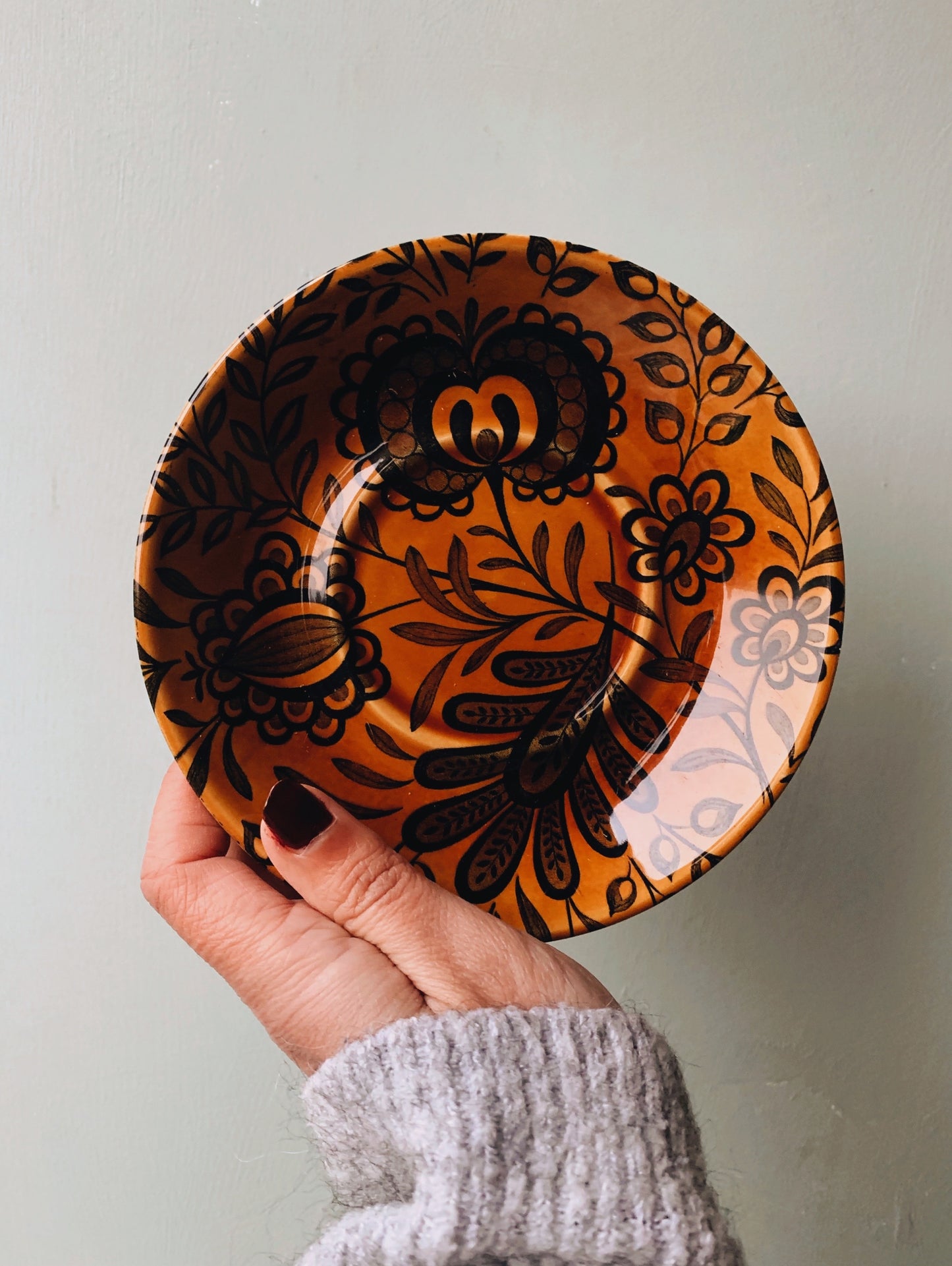 Retro Golden Ridgeway Floral Saucer Plate