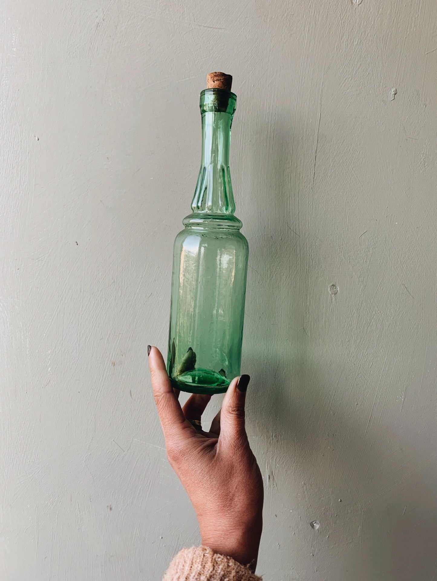 Two Vintage Green Bottles