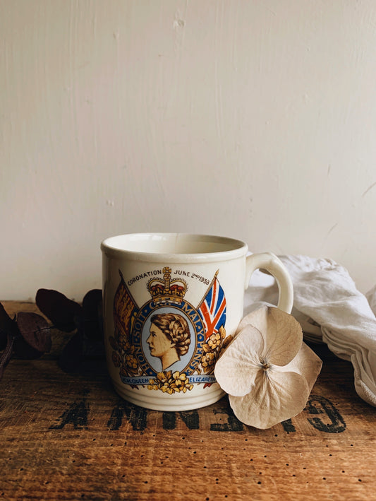 Vintage 1953 Coronation Mug