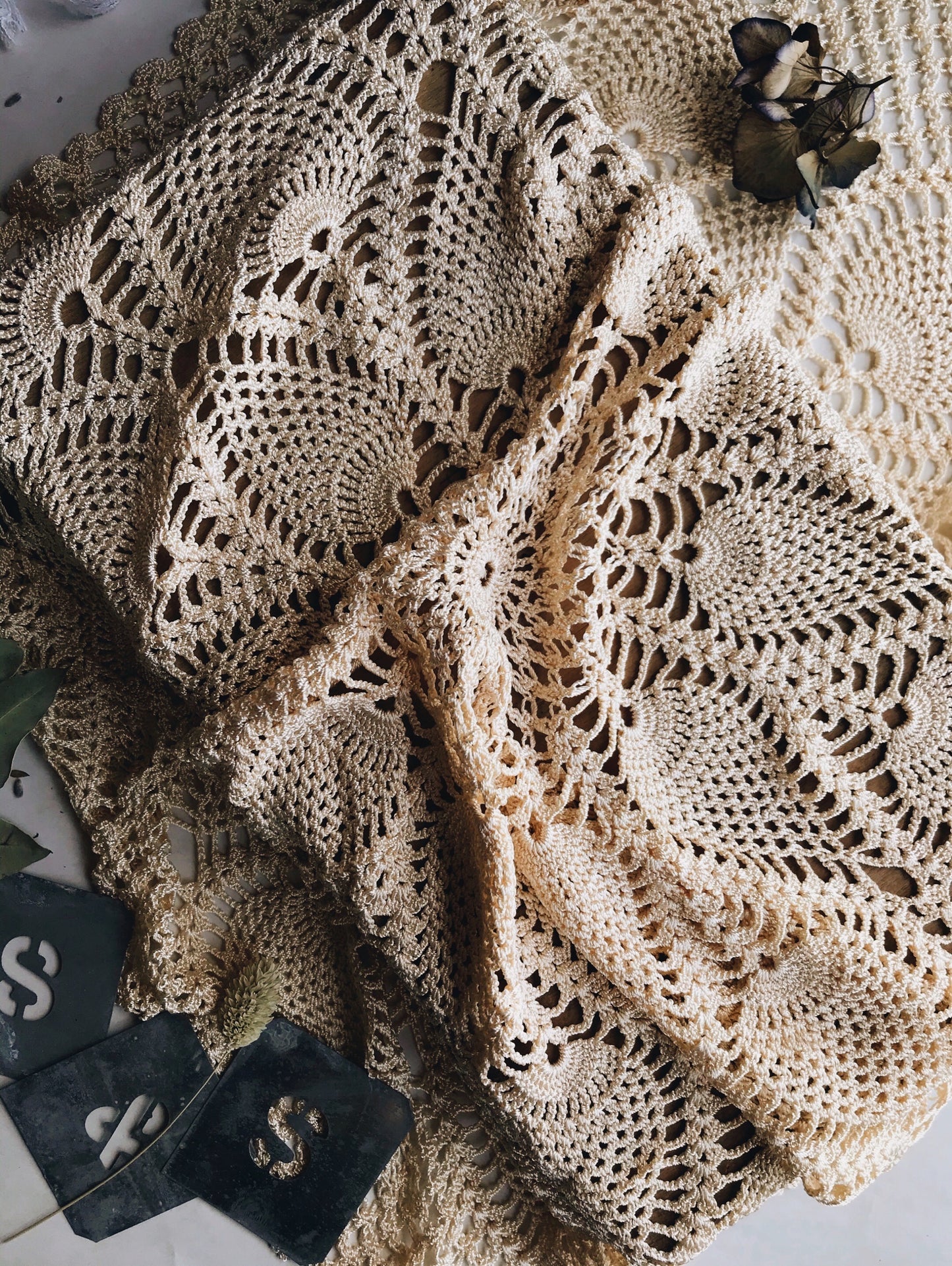 Large Crochet Textile