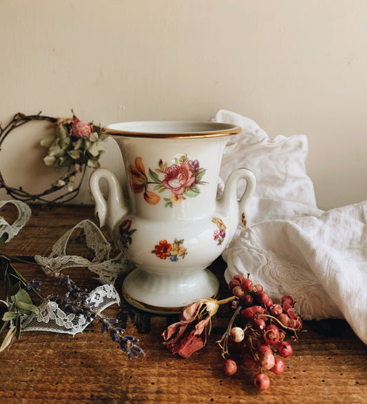 Vintage Swan & Rose Urn