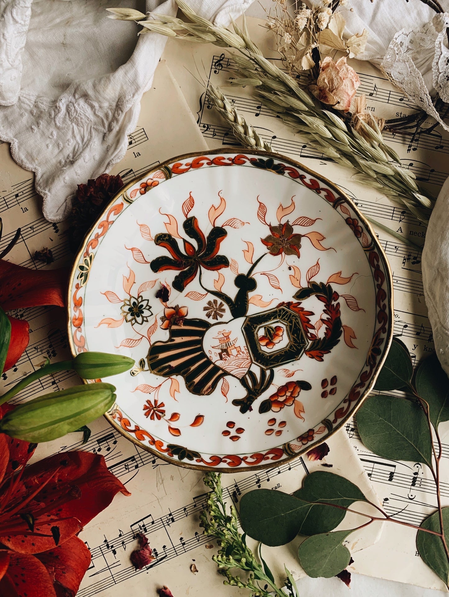 Vintage Hand~painted Oriental Dish