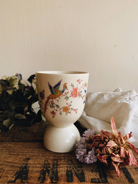 Vintage Royal Doulton Bird of Paradise Blooms Goblet