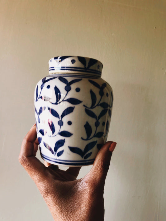 Vintage Blue & White Ginger Jar