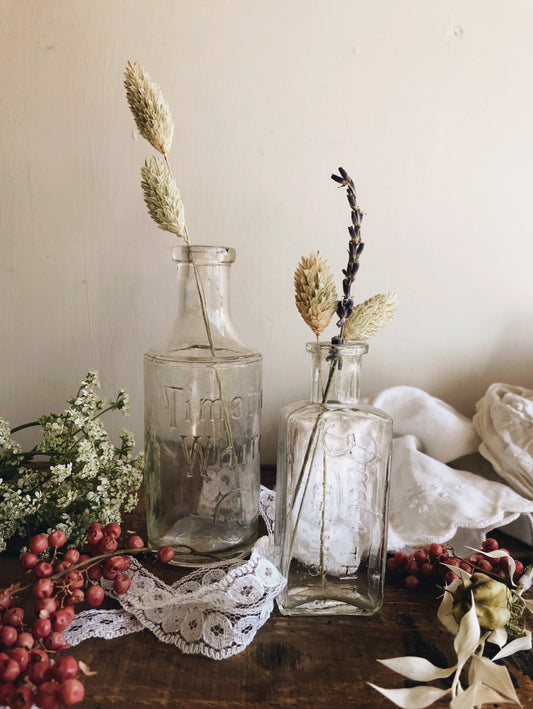 Two Vintage Chemist Bottles