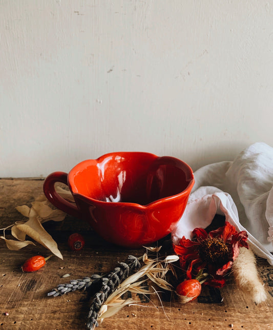 Hand Thrown Poppy Cup
