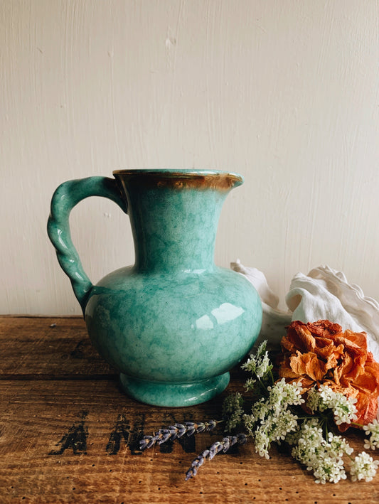 Antique Turquoise & Gilt Detailing Vase (Jug)