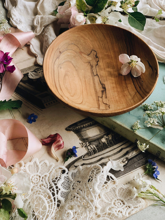 Rustic Hand~carved Wooden Dish