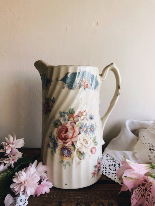 Vintage Rose Vase / Jug - Stone & Sage 